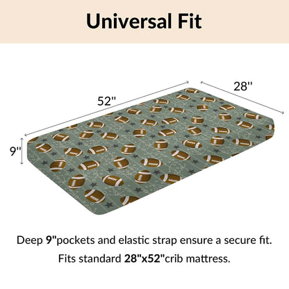 Cstdyfrv Football American Sport Baby Crib Sheets Football Game Day Toddler Bedding Bed Sheets Sports Lovers Gift