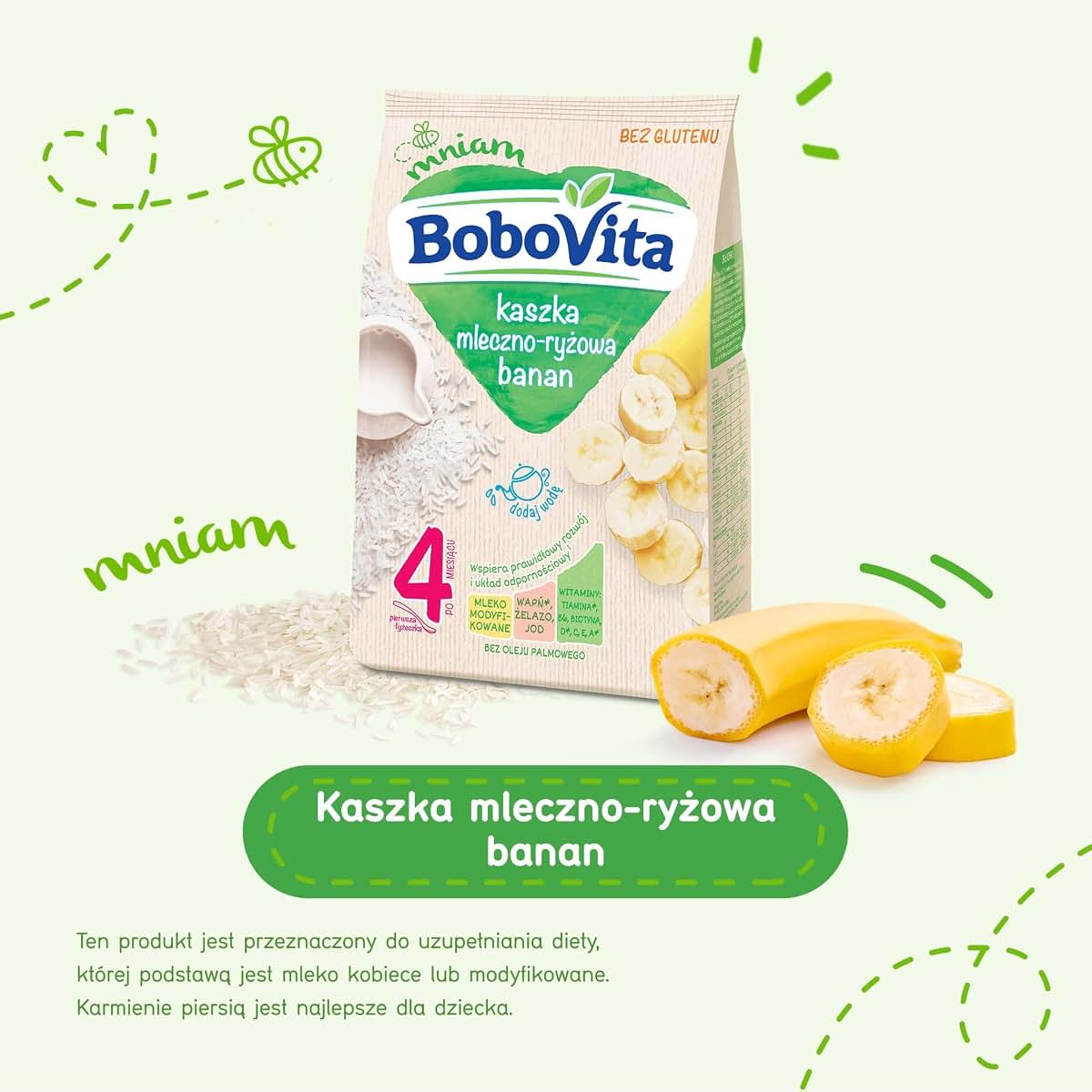 BoboVita Milk And Rice Gruel With Bananas For Babies (photo 2)