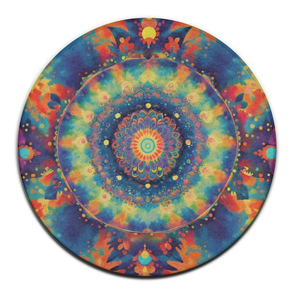 MZERSE Round Floor Mat, 36-Inch Tie-Dye Pattern Soft Flannel Rug (photo 3)