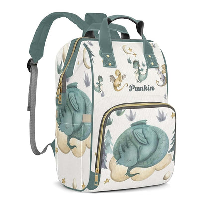 LiSoAkWE Personalized Sleeping Dragon Diaper Backpack With Custom Name (photo 2)