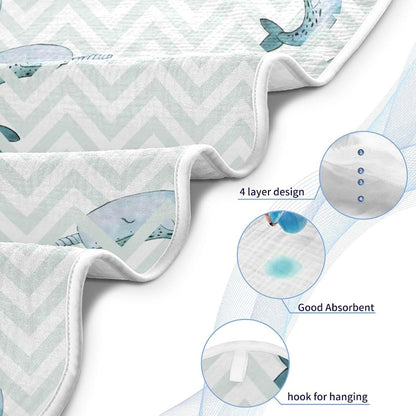 Kigai Baby Hooded Towel 4-Layer Muslin Cotton 35x35