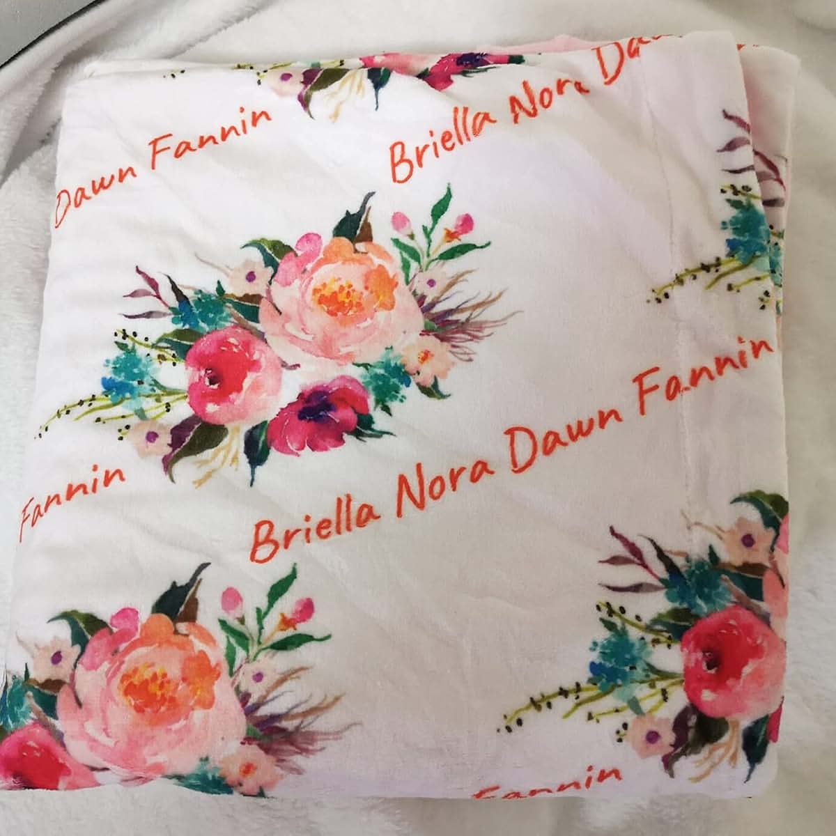 Gifts Everywhere Cute Designs Beautiful Flower Blanket for Baby kid girl,Soft Plush Floral Minky Dot Toddler Catch Baby