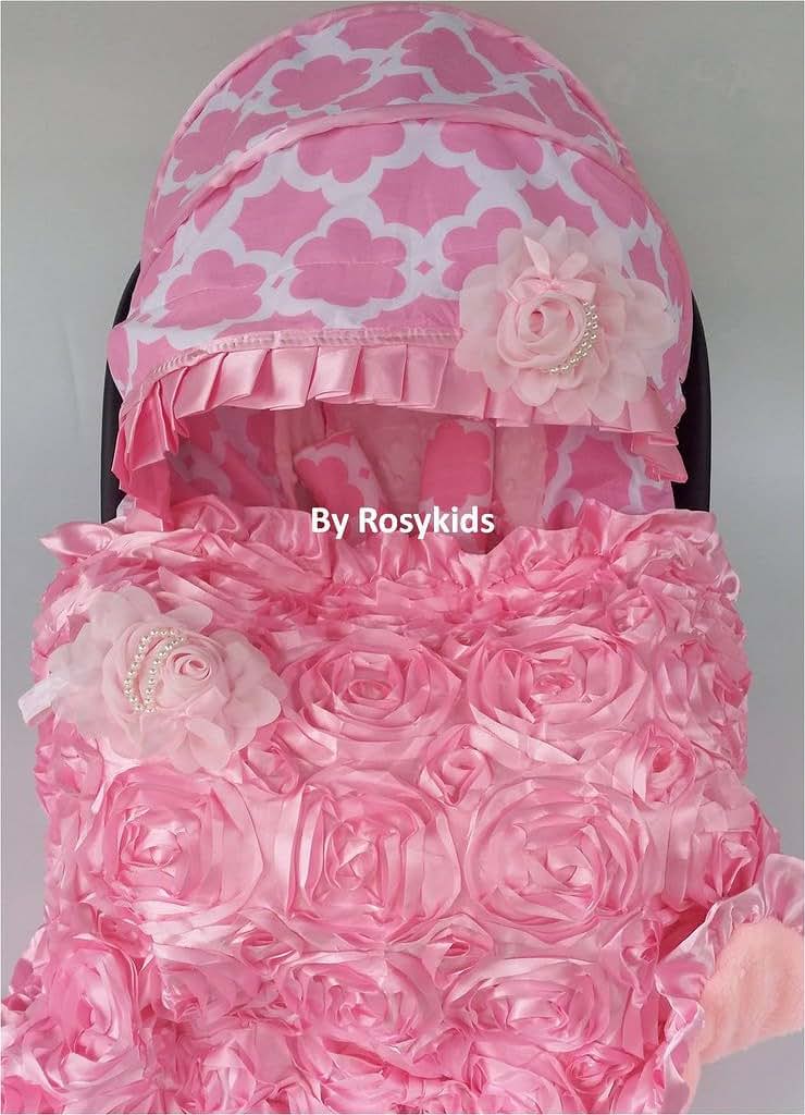 Rosy Kids 4-Piece Infant Carseat Canopy Cover Kit