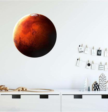 Stickit Graphix 24" Mars Wall Decal Individual Planets Solar System Removable Vinyl Peel Stick Boys Nursery Room