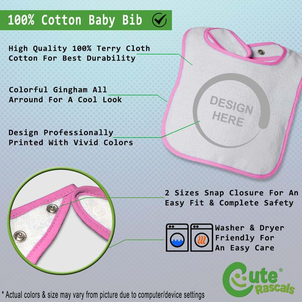 Toddler & Baby Bib Burp Cloths - 100% Cotton Terry Design