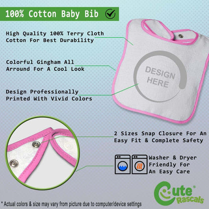Toddler & Baby Bib Burp Cloths - 100% Cotton Terry Design