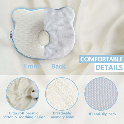 CIRIRE Memory Foam Baby Cushion Soft Cozy Machine-Washable, Head and Neck Support Breathable Anti-Slip Design for (photo 3)