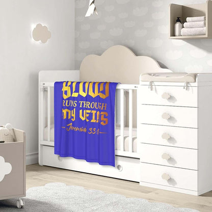 Hebrew Israelite Runs Through My Veins Baby Blanket 30x40 Inch Soft Polyester