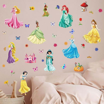 Runtoo Princess Series Wall Decals For Kids Rooms