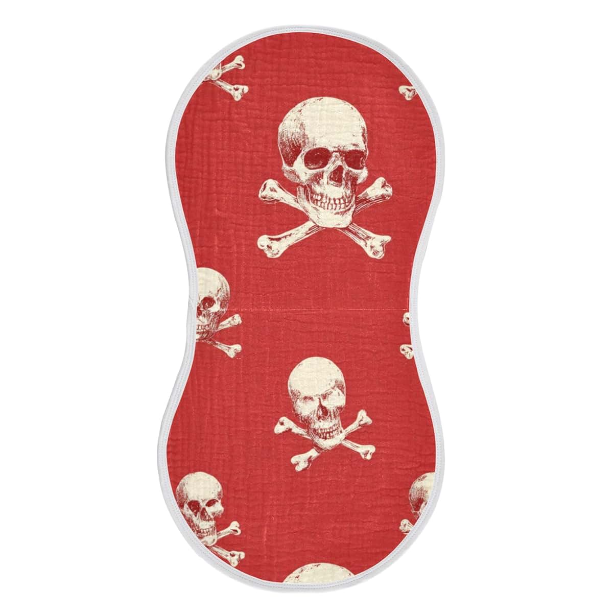 Mazeann Skull Crossbones Burp Cloth