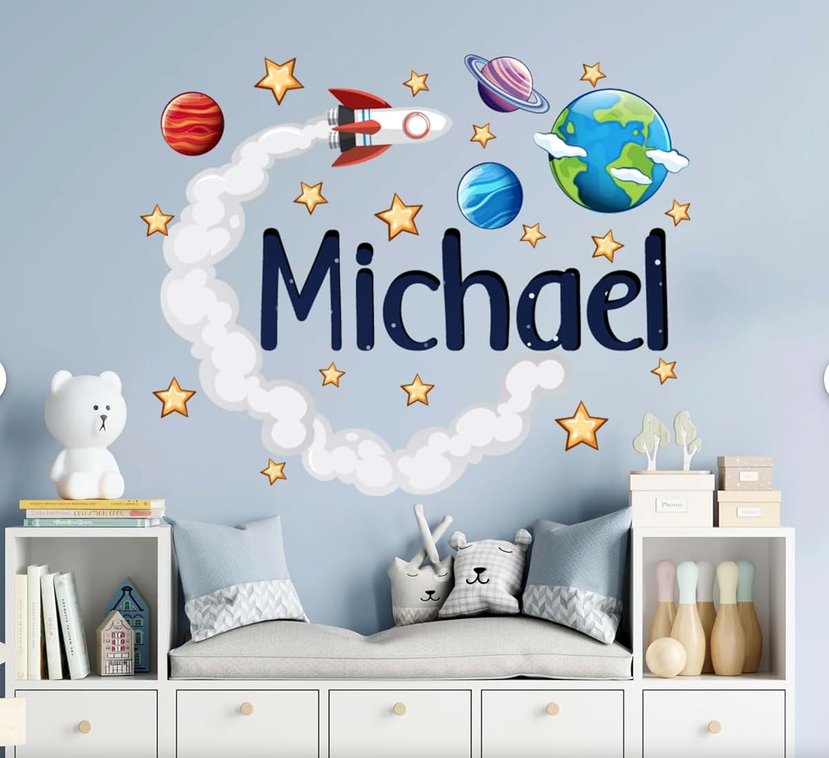 The Colors Crafter Personalized Space Name Wall Decal