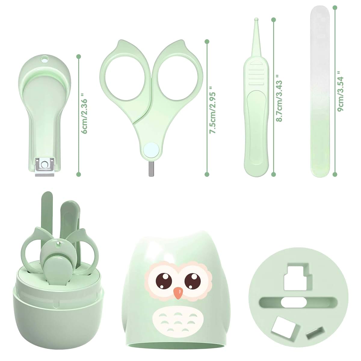 HyAdierTech Baby Nail Clippers Set, 4-in-1 Baby Nail Care Kit with Cute Case (photo 2)