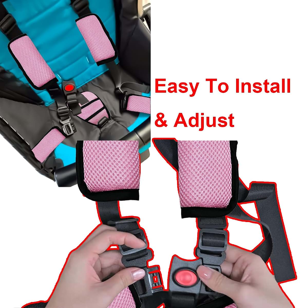 Universal 5-Point Harness Seat Belt Kit for Stroller