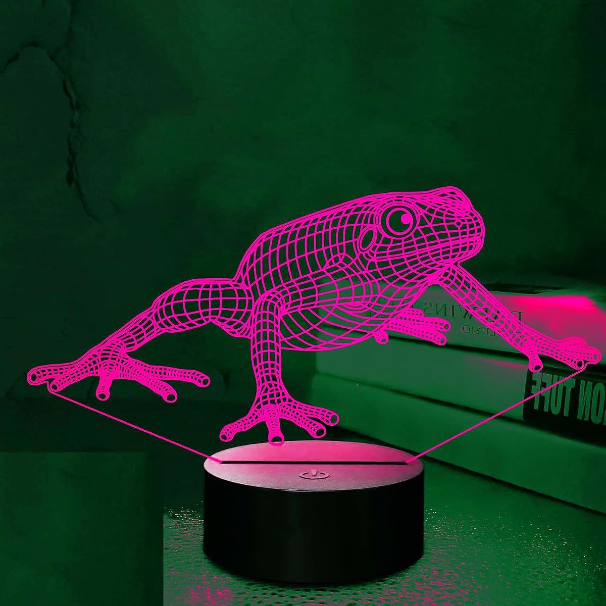 Jinnwell 3D Frog Night Light with 16 Color Changing Options (photo 2)