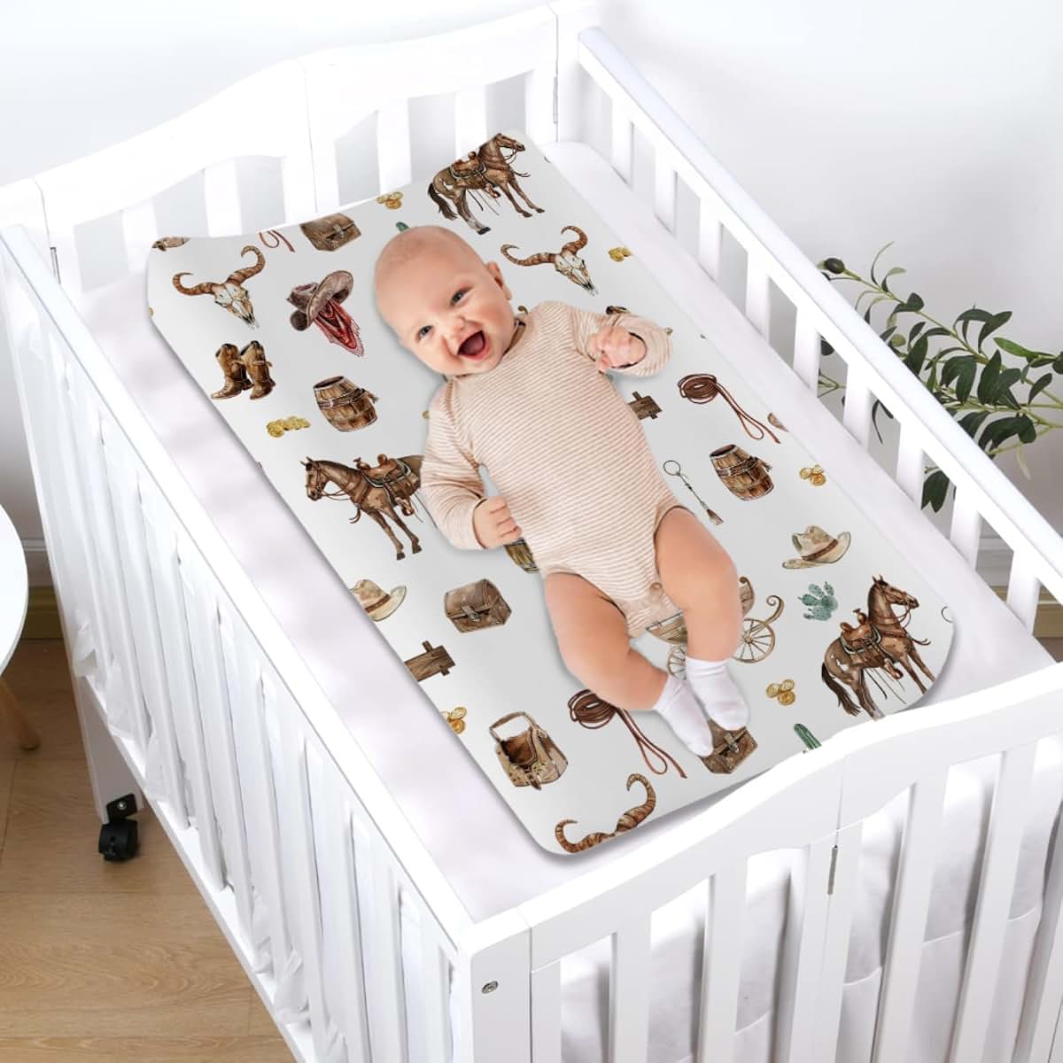 BabyOneStop Western Cowboy Changing Pad Covers