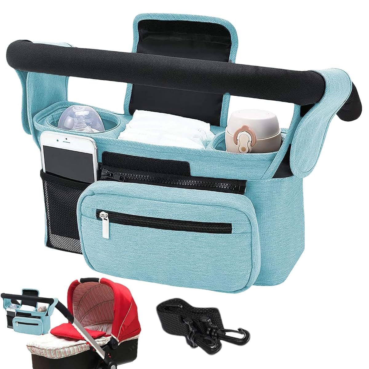Colatry Stroller Organizer Bag With Detachable Pocket