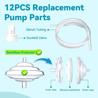 Replacement Breast Pump Parts Kit for Spectra S1, S2, S3, and 9 Plus Pumps