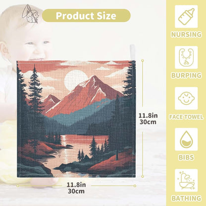 Wellday Muslin Cotton Baby Washcloths for Newborn Bathing