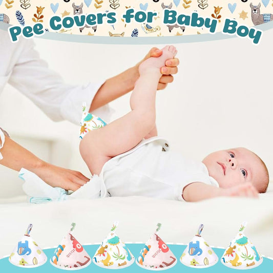 VEEVIIY 6 Pcs Baby Boy Pee Teepee Reusable Diaper Changing Aid