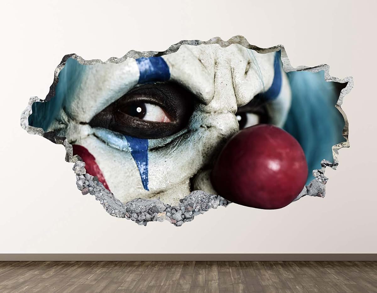 West Mountain 3D Smashed Circus Clown Wall Decal Art