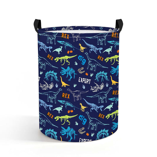 Pomodee Cool dinosaur Kids Folding Laundry Basket Storage Hamper with Handles