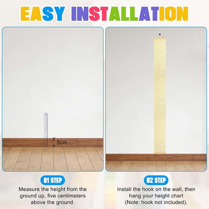 uxcell Growth Chart for Wall Canvas Ruler