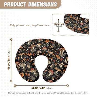 Mushroom Printed Nursing Pillow Cover Slipcase for Newborn Infant