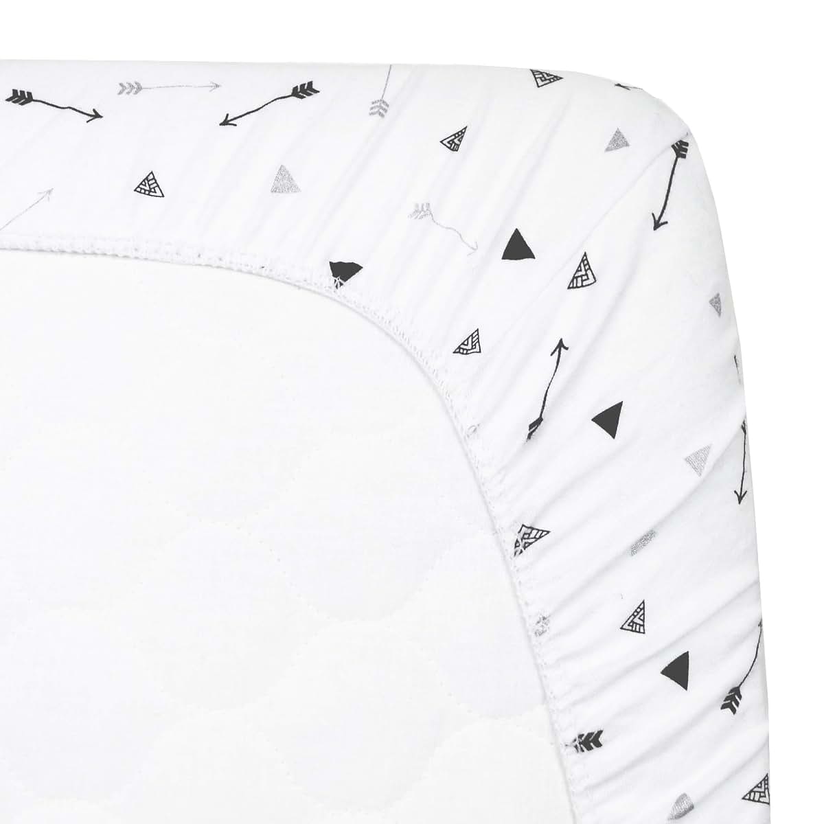 American Baby Company Printed 100% Cotton Knit Fitted Contoured Changing Table Pad Cover
