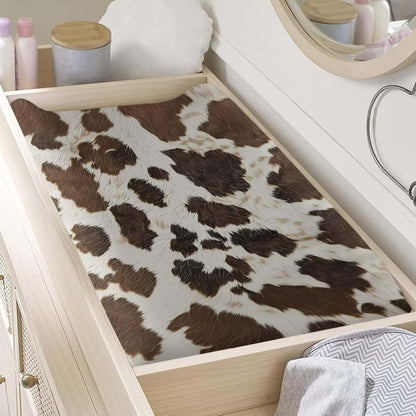 Cow Print Changing Pad Cover for Baby Diaper Change Table Covers