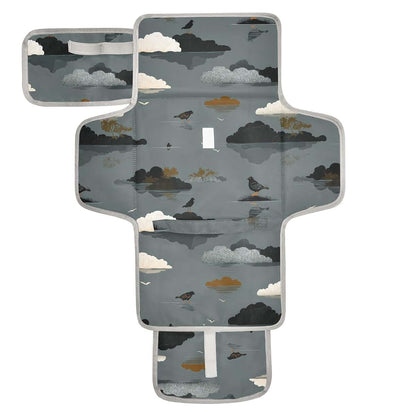 Decor Gift Reusable Baby Changing Mat With Tissue Pocket Cloud Island Gray (photo 2)