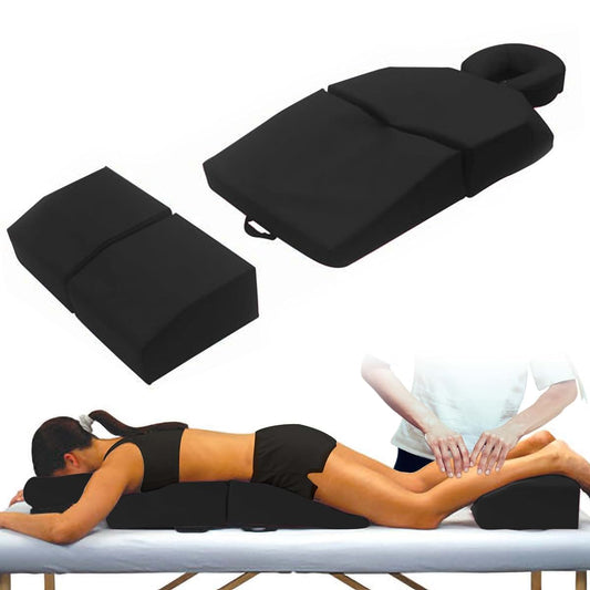 Amethyst Lake Pregnancy Massage Cushion with Headrest – Full Body Prenatal Bolster Positioning System – Ideal for Lower
