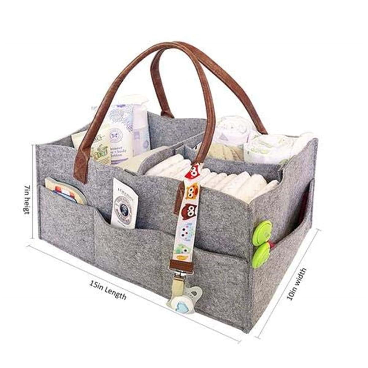 Loneflash Foldable Felt Nursery Storage Bag With Removable Inserts (photo 2)