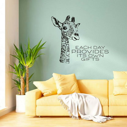 Giraffe Animal Design Vinyl Wall Sticker Art Decal
