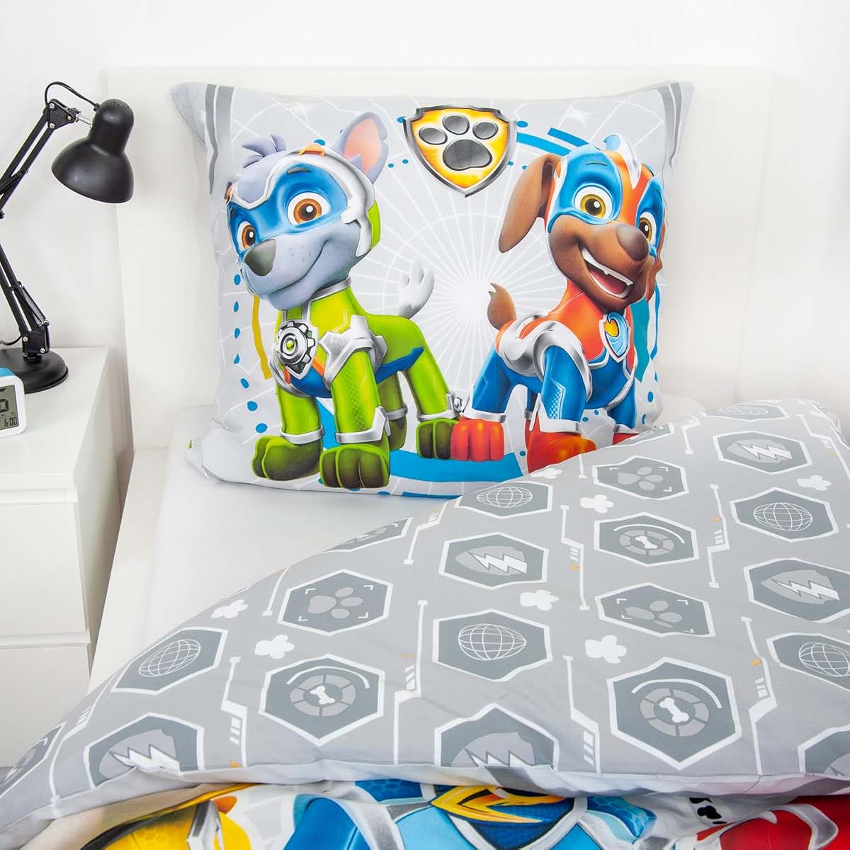 Herding Paw Patrol Glow In The Dark Bed Linen Set, Grey