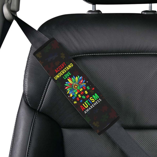 26Thelia Accept Understand Love Autism Awareness Seat Belt Covers Special Need Autistic Car Seat Belt Covers for Kid