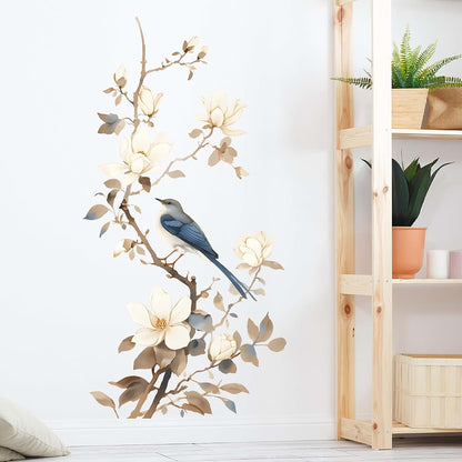 Royolam Chinese Flowering Tree Branches Bird Wall Decal
