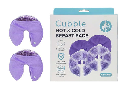 Cubble Hot And Cold Reusable Gel Breast Therapy Pads In Purple