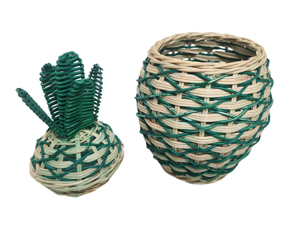 WorldBazzar Handmade Rattan Weave PINEAPPLE FRUIT WELCOME Gift Kids Room Nest Basket Wicker Bin Storage Boho Nursery (photo 3)