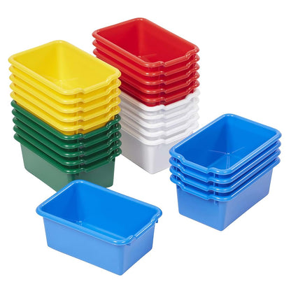 ECR4Kids Scoop Front Storage Bins, 25-Piece Assorted Set for Classroom and Home Organization