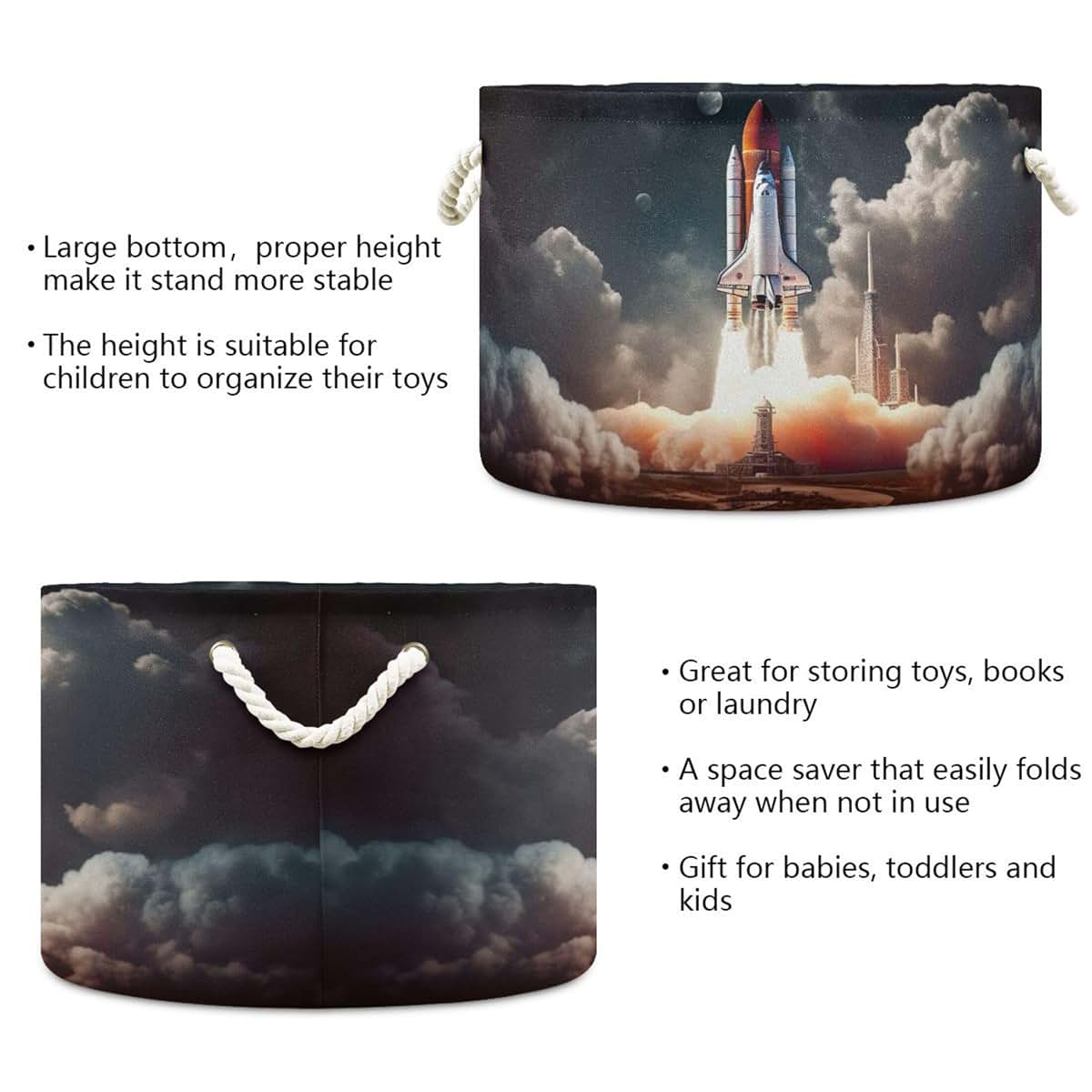 Umiriko Space Galaxy Rocket Toy Storage Bin