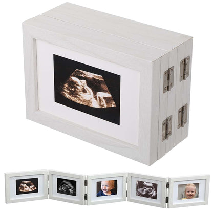 BabyOneStop 5 Folding Ultrasound Picture Frame In Natural Wood