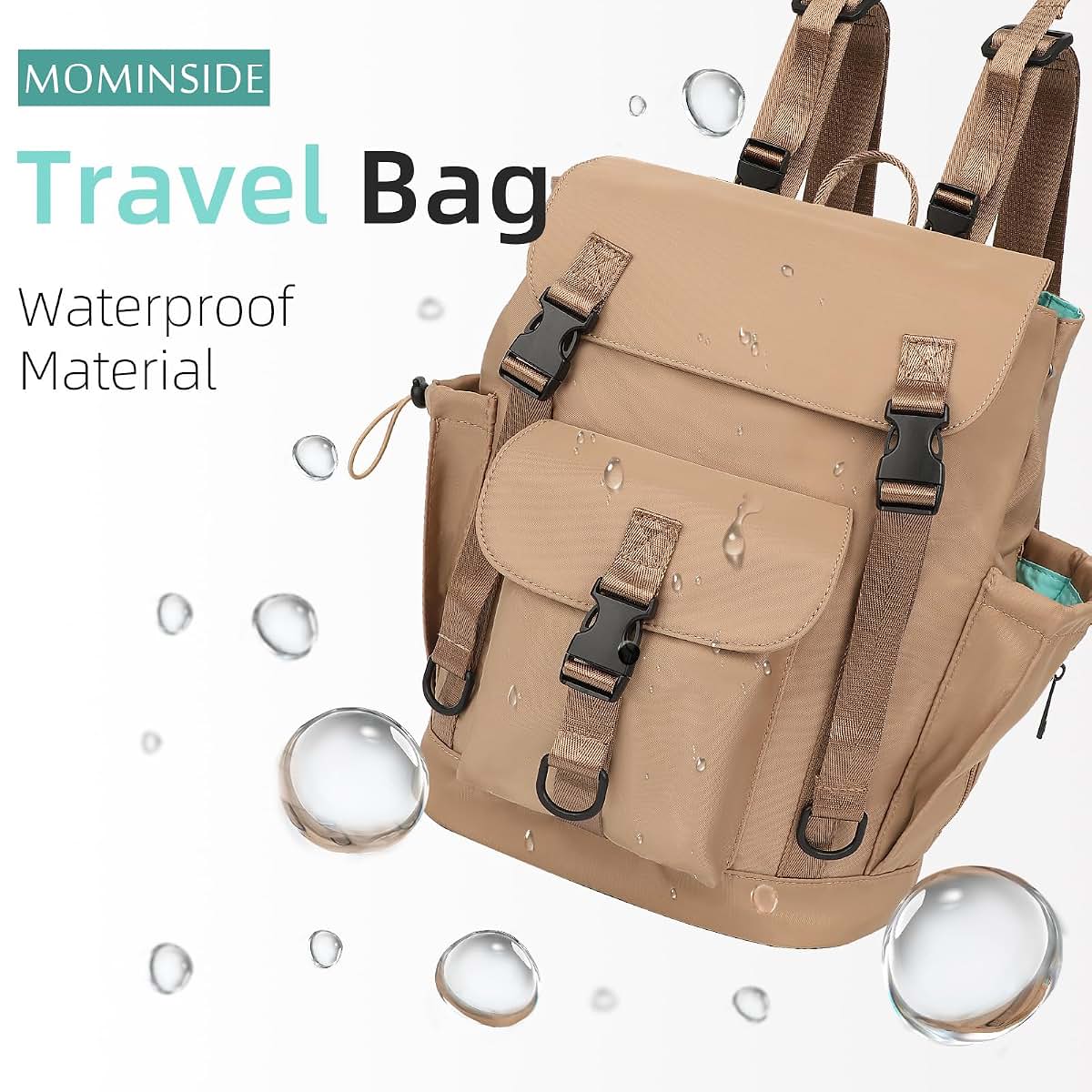MOMINSIDE Diaper Bag Backpack with Wet Pocket and 9 Pockets