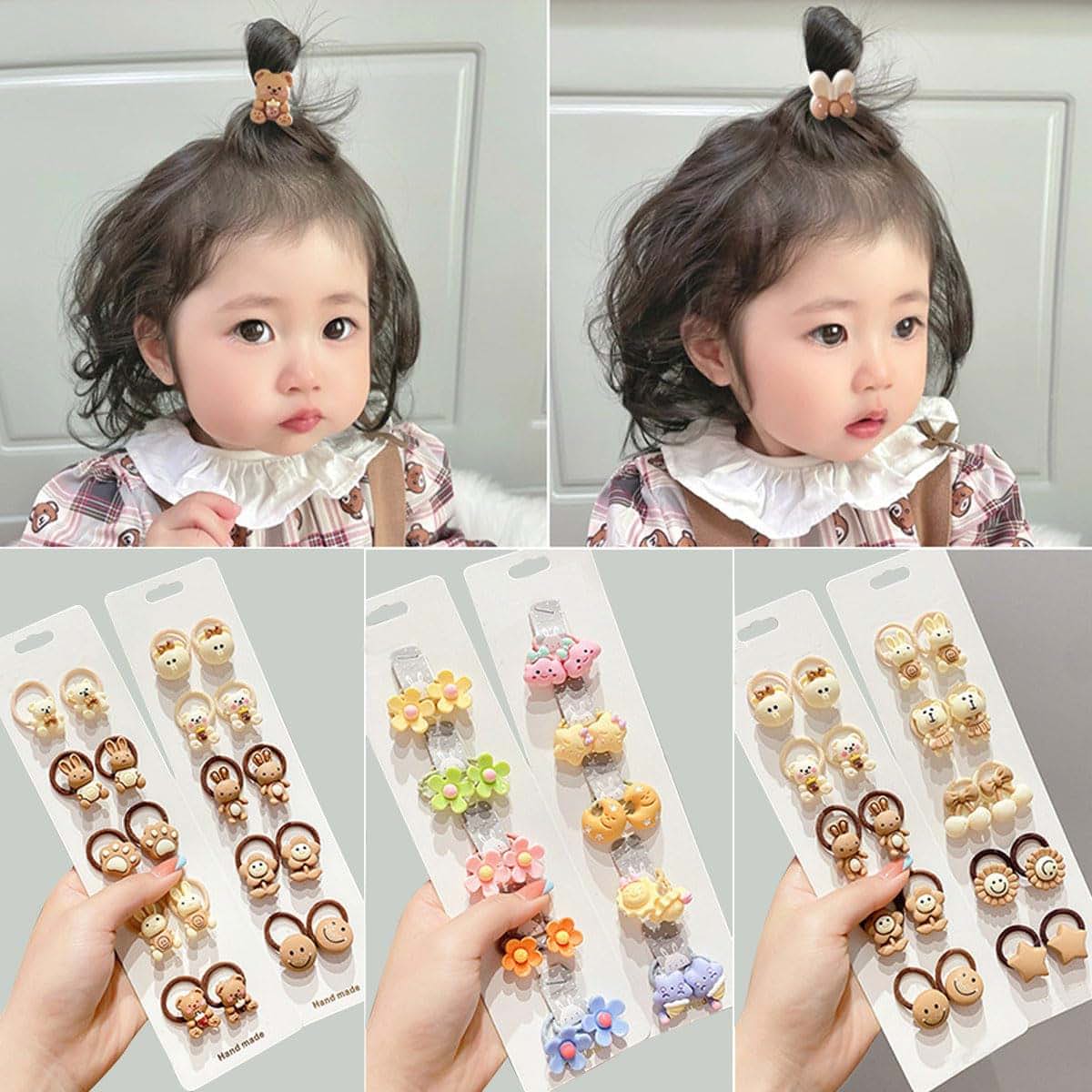 Cute Elastic Hair Ties for Babies & Girls | 100 Pcs Accessory Pack