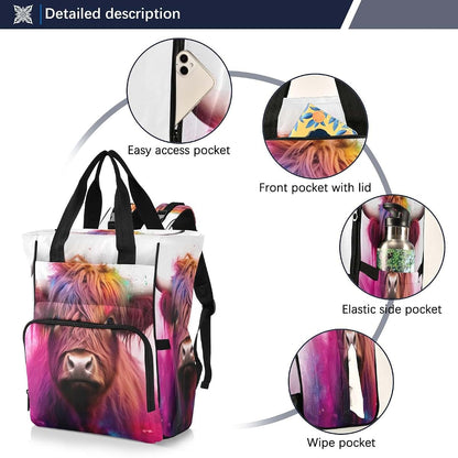 Jihqo Diaper Bag Backpack 10L Travel Bag with Insulated Pockets