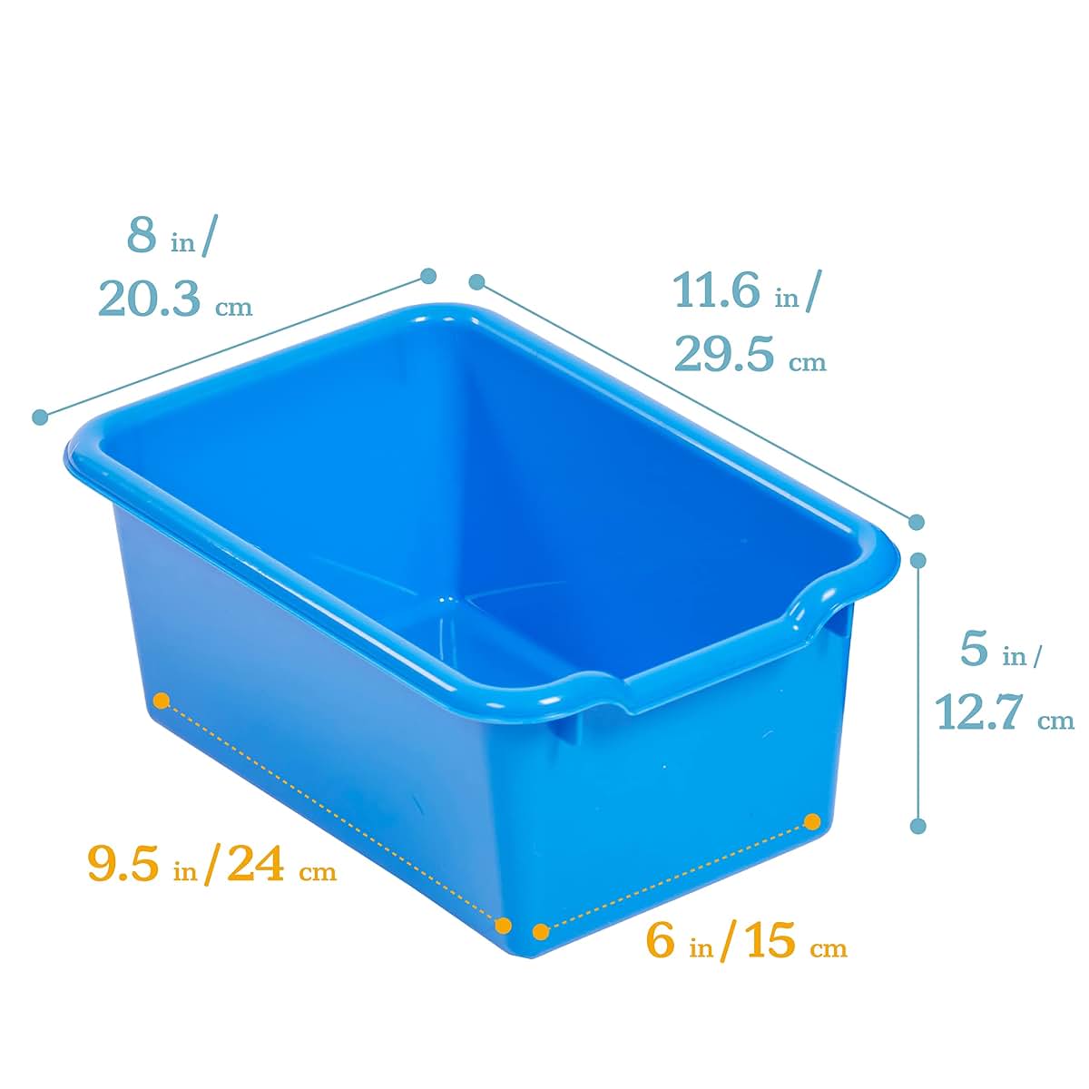 ECR4Kids Scoop Front Storage Bins, 25-Piece Assorted Set for Classroom and Home Organization