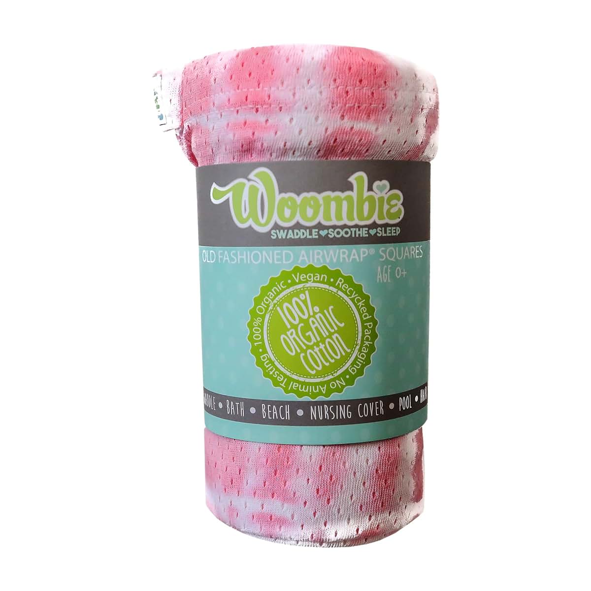 Woombie AirWrap Organic Swaddle Blanket for Babies - 44" x 44"