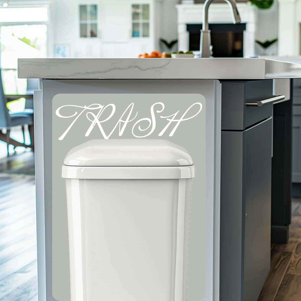 Wall Protector Decal for Trash Cans | Removable Splash Guard