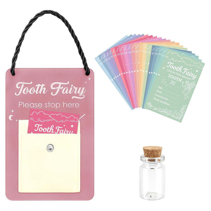 WALLFID Tooth Fairy Tooth Holder Acrylic Storage Bottle
