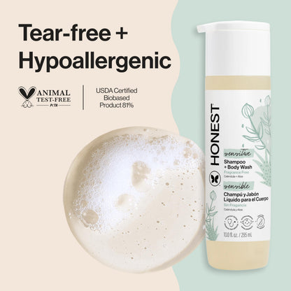 The Honest Company 2-in-1 Baby Shampoo & Body Wash Fragrance-Free