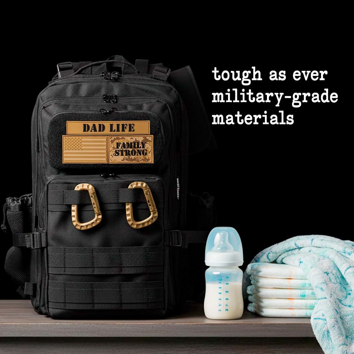 ActiveDoodie Dad Diaper Bag for Men with Dad Life Patches, Changing Pad (photo 4)